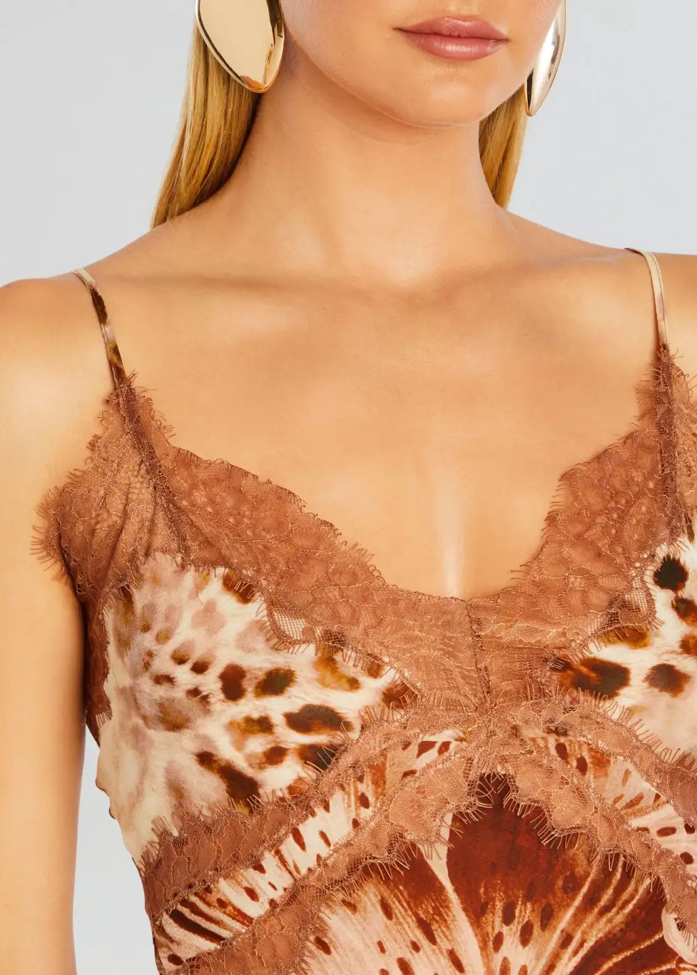 Leopard Lace Chiffon Top