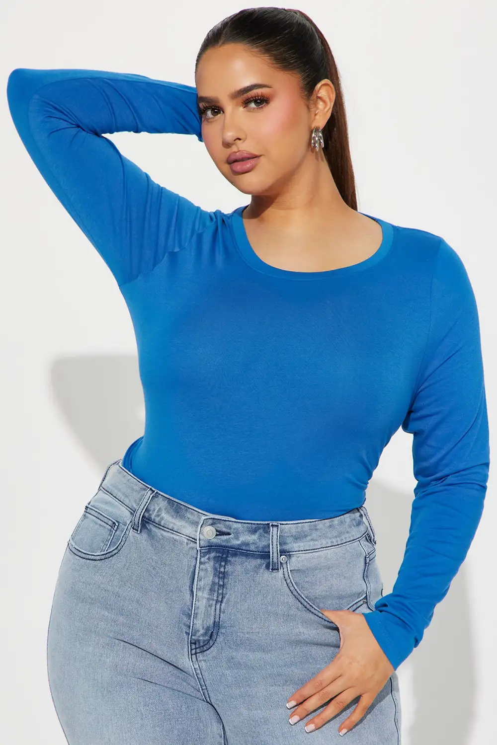 Julia Long Sleeve Top - Blue Star