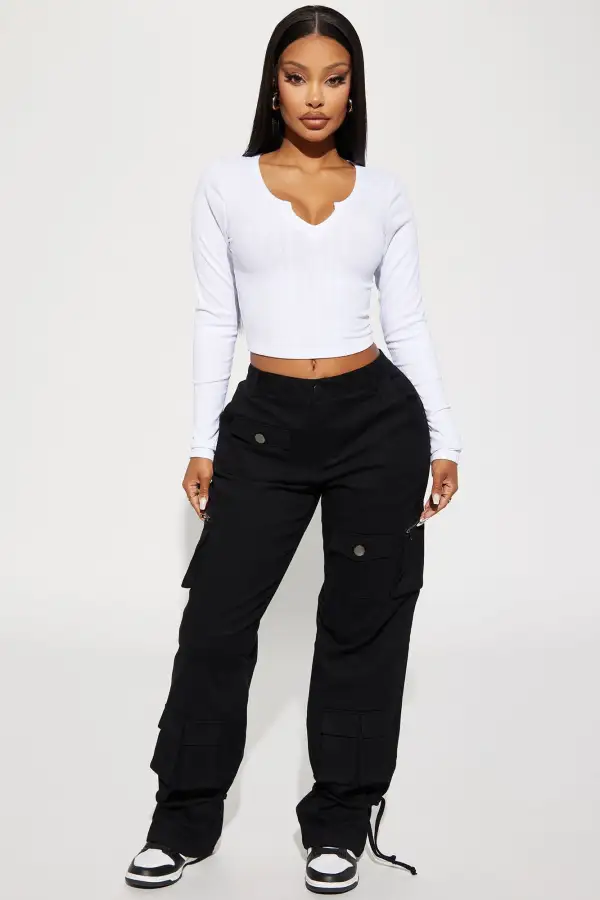 Koryn Ribbed Top - White