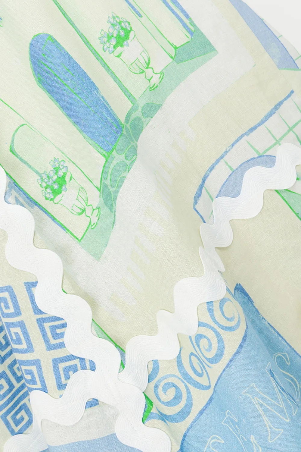 Patchwork Print Sleeveless Maxi Dress