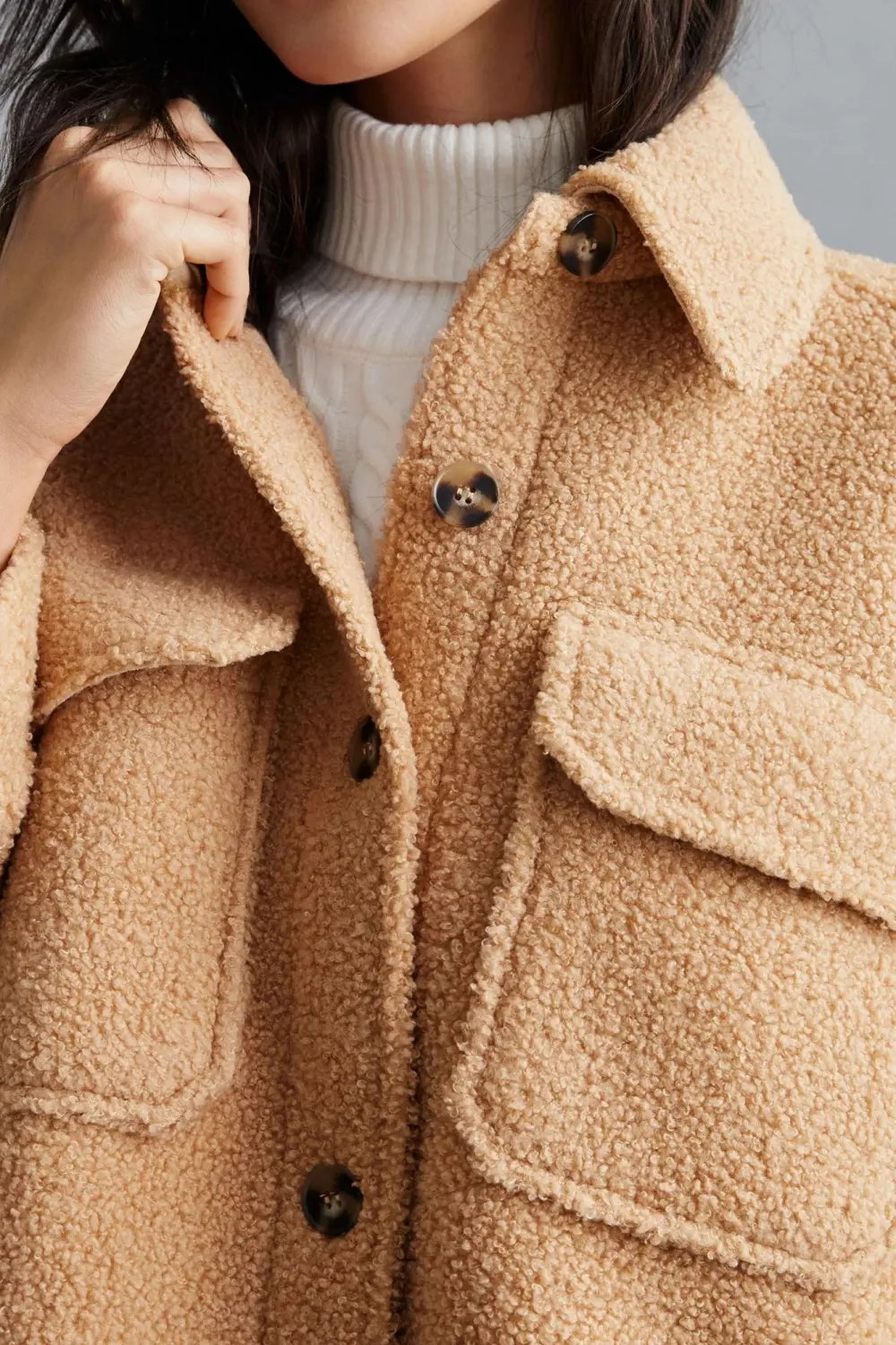 Sherpa Oversized Shirt Jacket