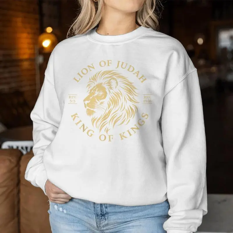 Lion Of Judah King Of Kings Christian Yeshua Religious Faith Women Sweatshirt