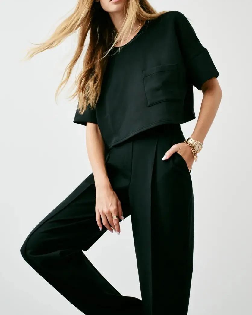 Ponte Barrel Leg Pant