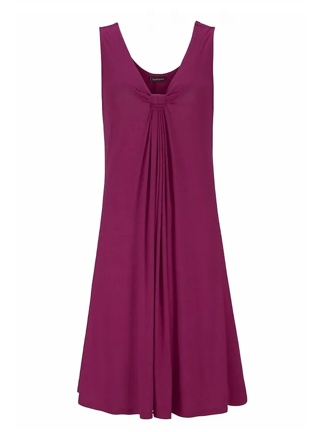 Women's Plus Size Pajamas Nightgown Nightshirt Dress Pure Color Simple Casual Soft Home Daily Bed Polyester Breathable Straps Sleeveless Summer Spring Black Wine