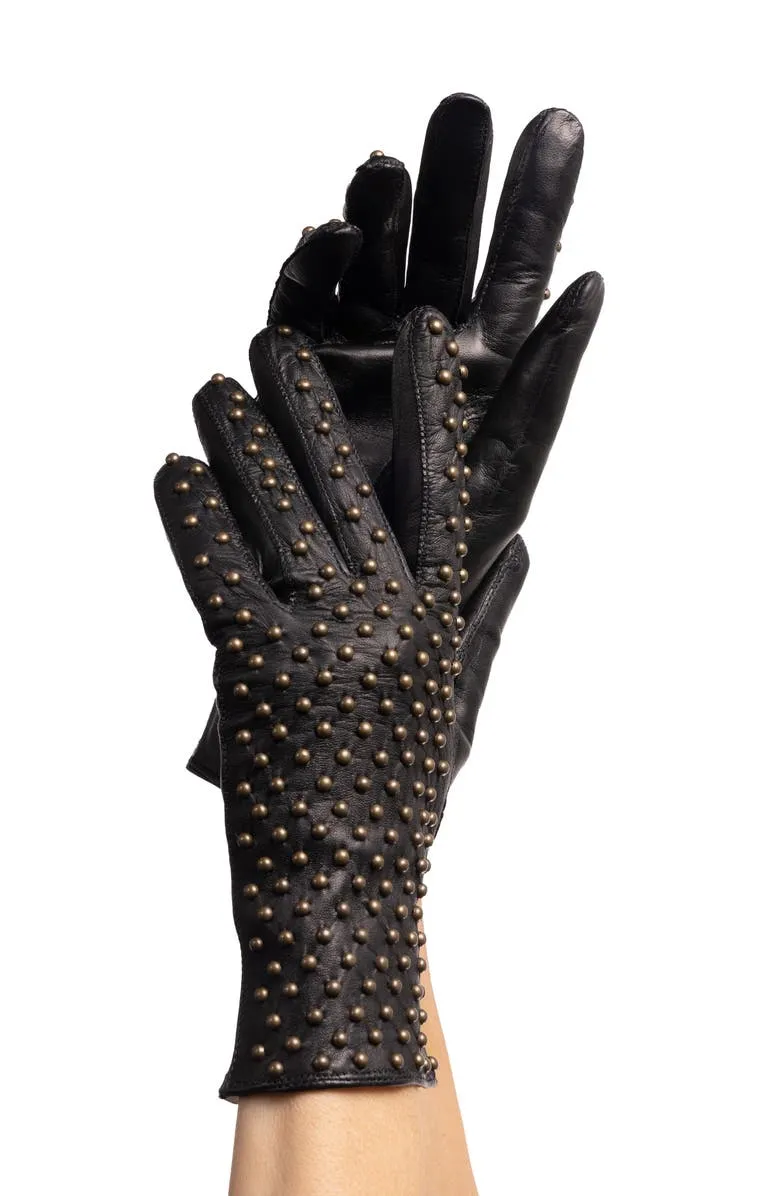Studded Leather Gloves