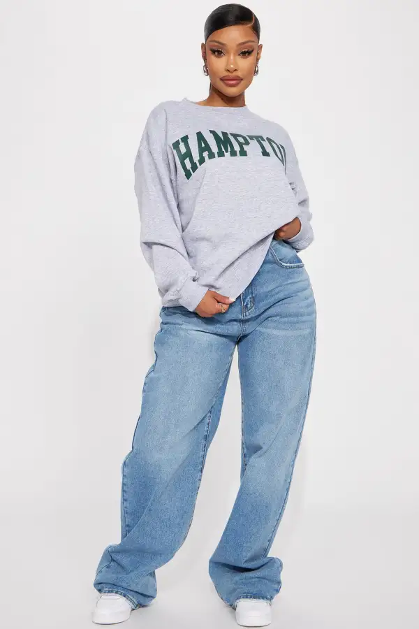 Hampton Vintage Crew Neck Sweatshirt - Heather Grey