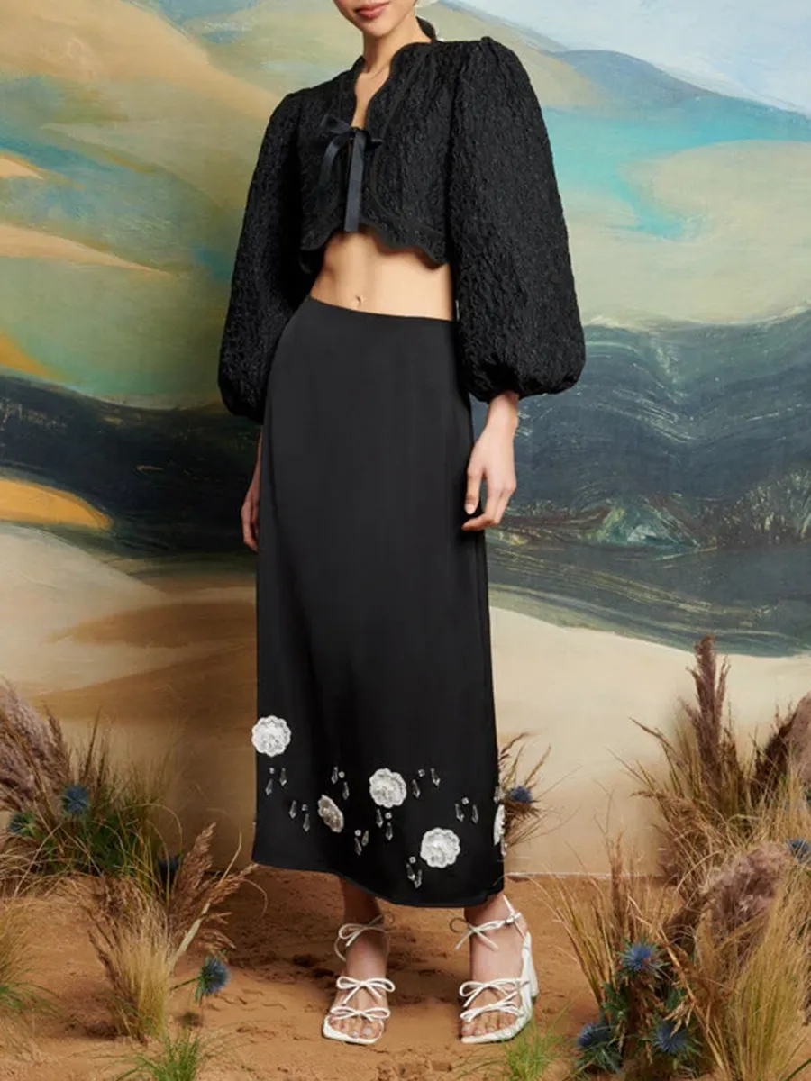 Casual Jacquard Regular Bolero