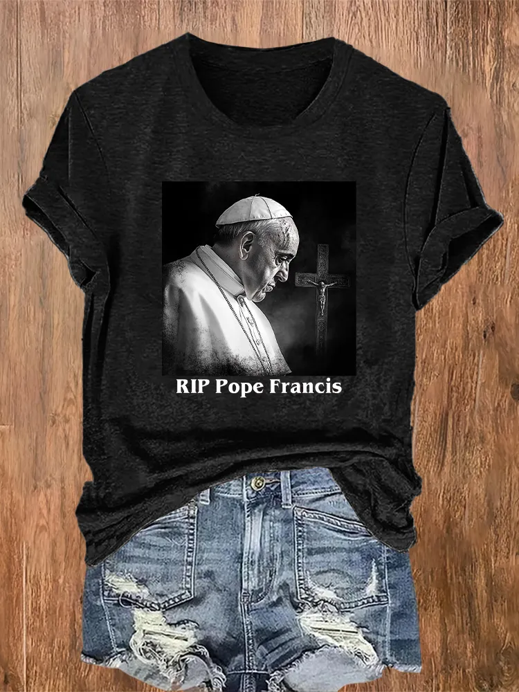 Women's Rip 1936-2025 Print Short Sleeve Round Neck Cotton T-Shirt