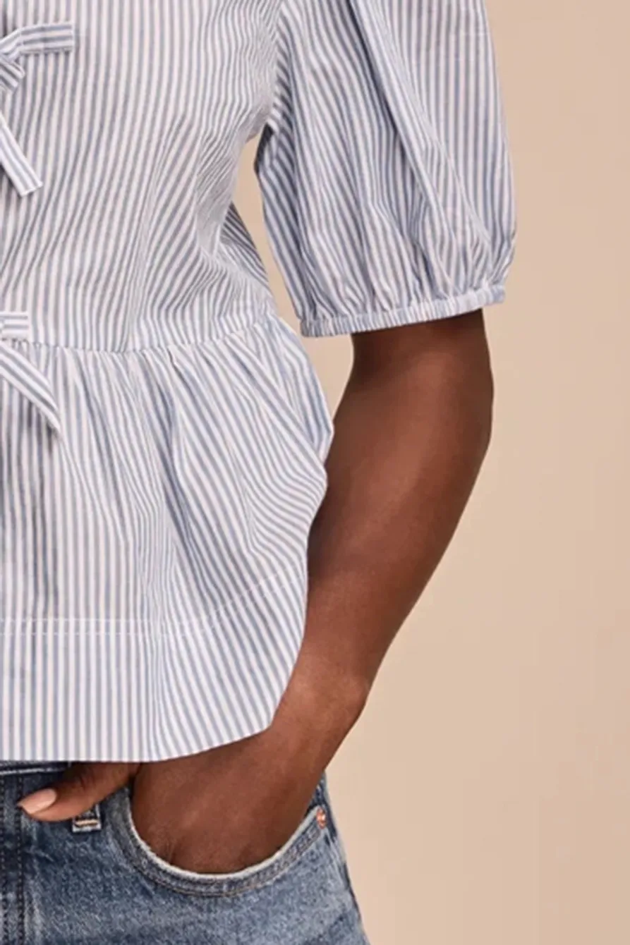 Blue Stripe Babydoll Flyaway