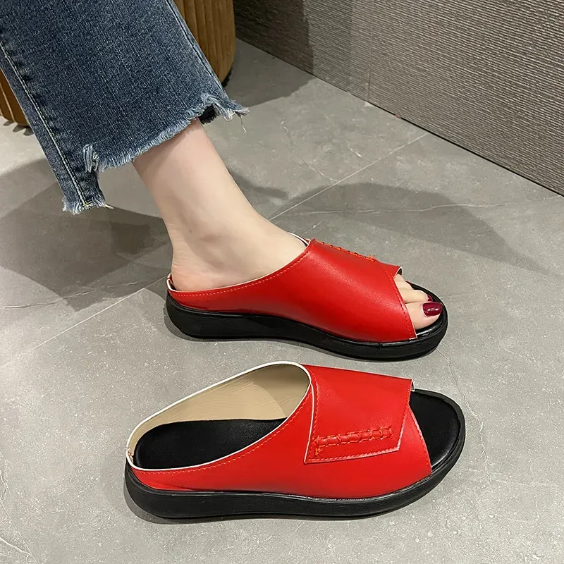 2023 Women's New Thick-Bottomed Fish Mouth Slippers-Limited Time Offer: 50% OFF