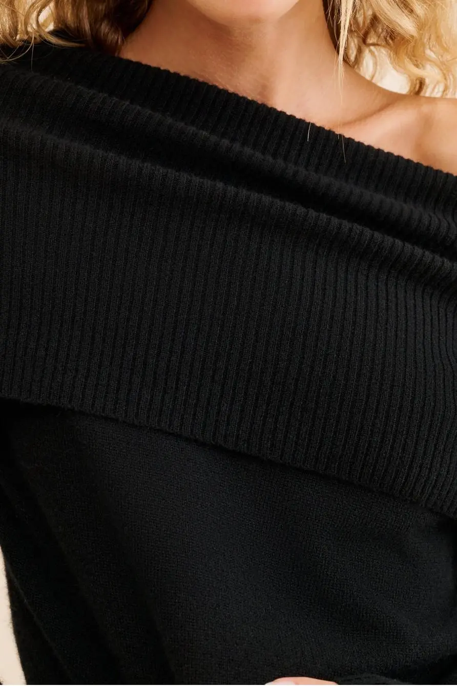 Cashmere Off-The-Shoulder Sweater