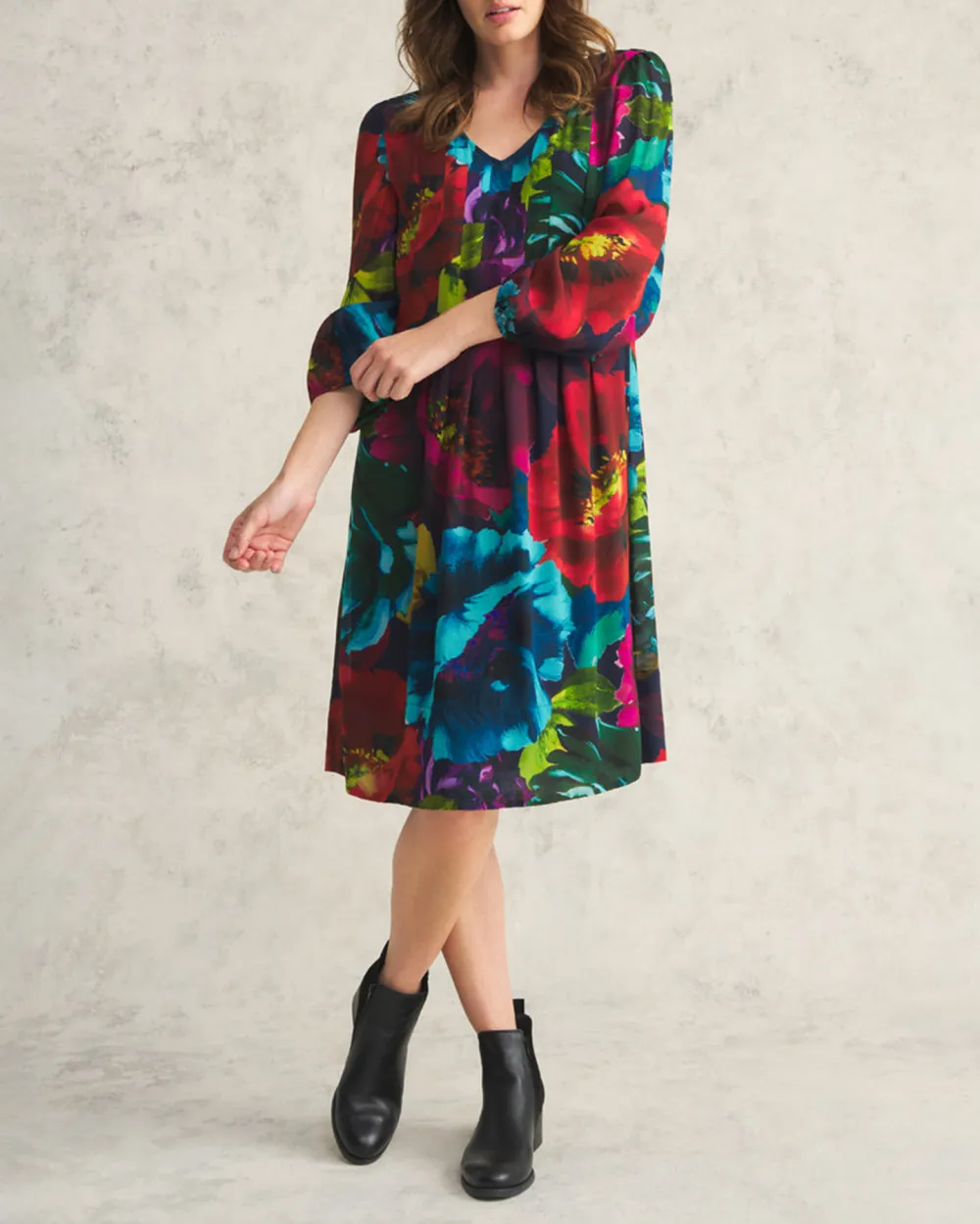 Pleated Georgette Dress