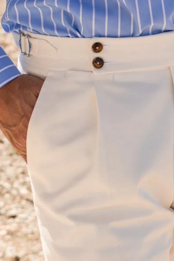 White Cotton Trousers