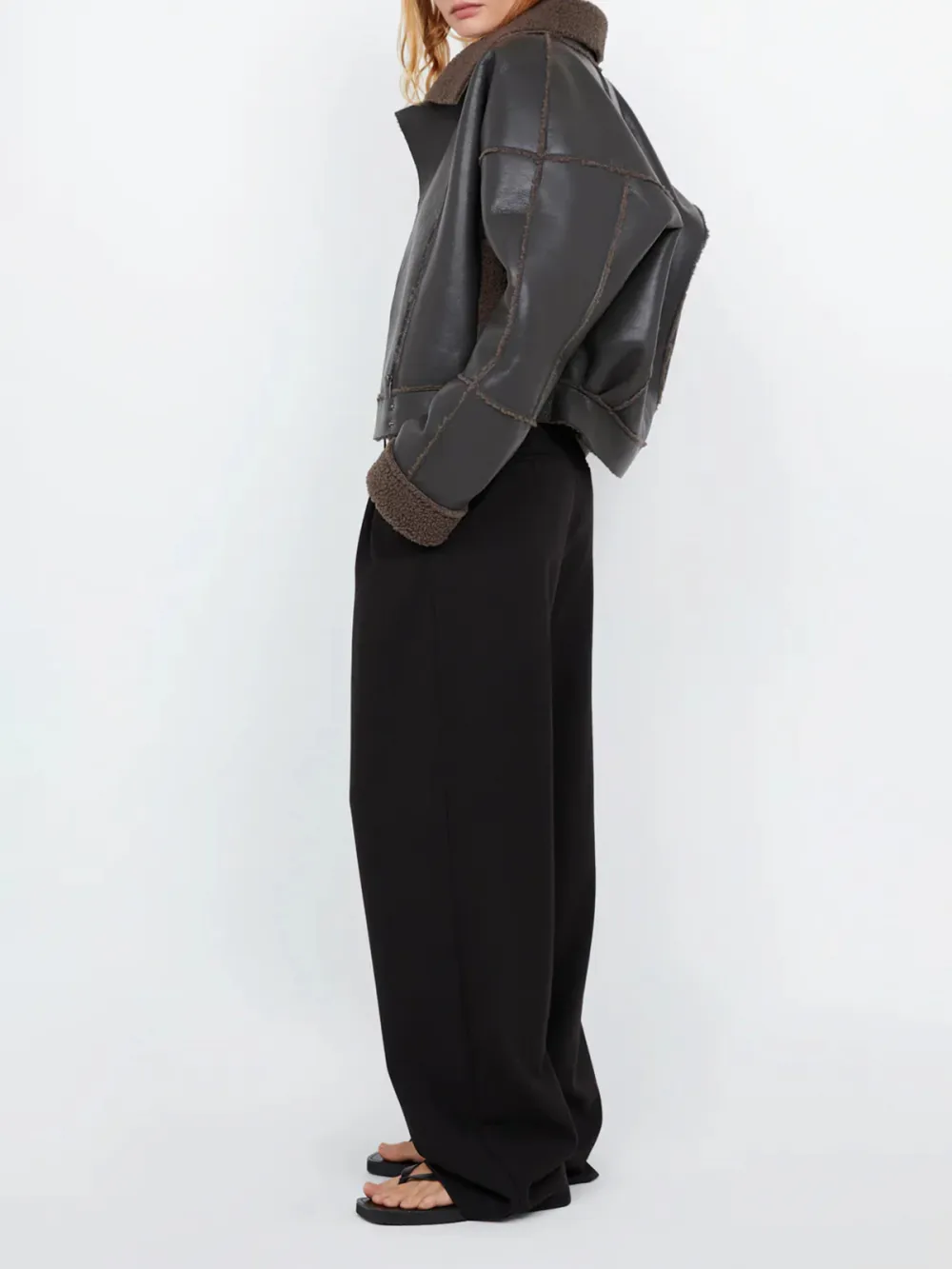 Casual Style Long Sleeve Outerwear Chocolate