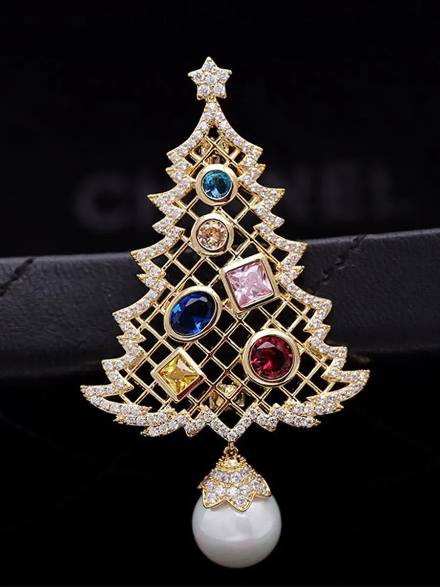 Christmas Tree Pine Brooch MOB011