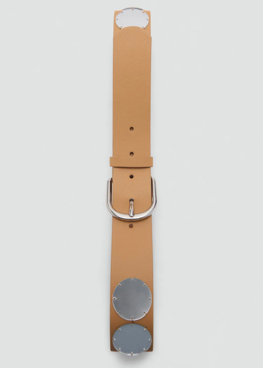 Beige Casual Style Combined Mirror Belts
