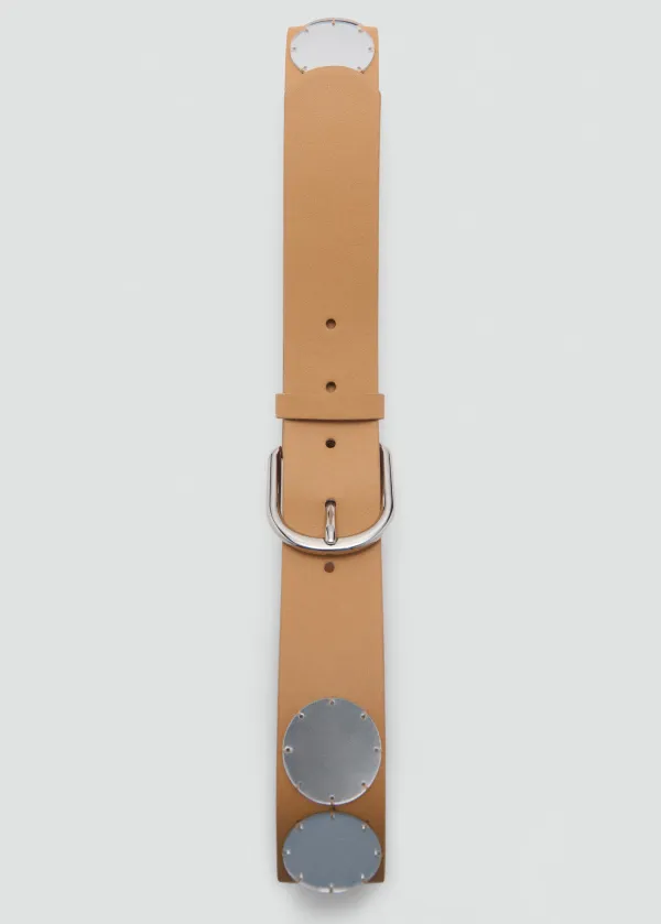 Beige Casual Style Combined Mirror Belts