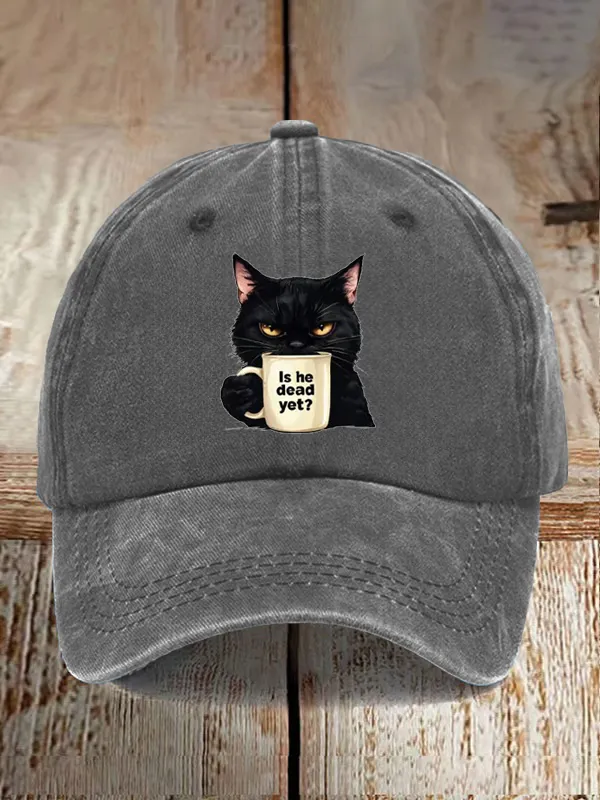 Unisex Casual CAT Washed Cotton Hat