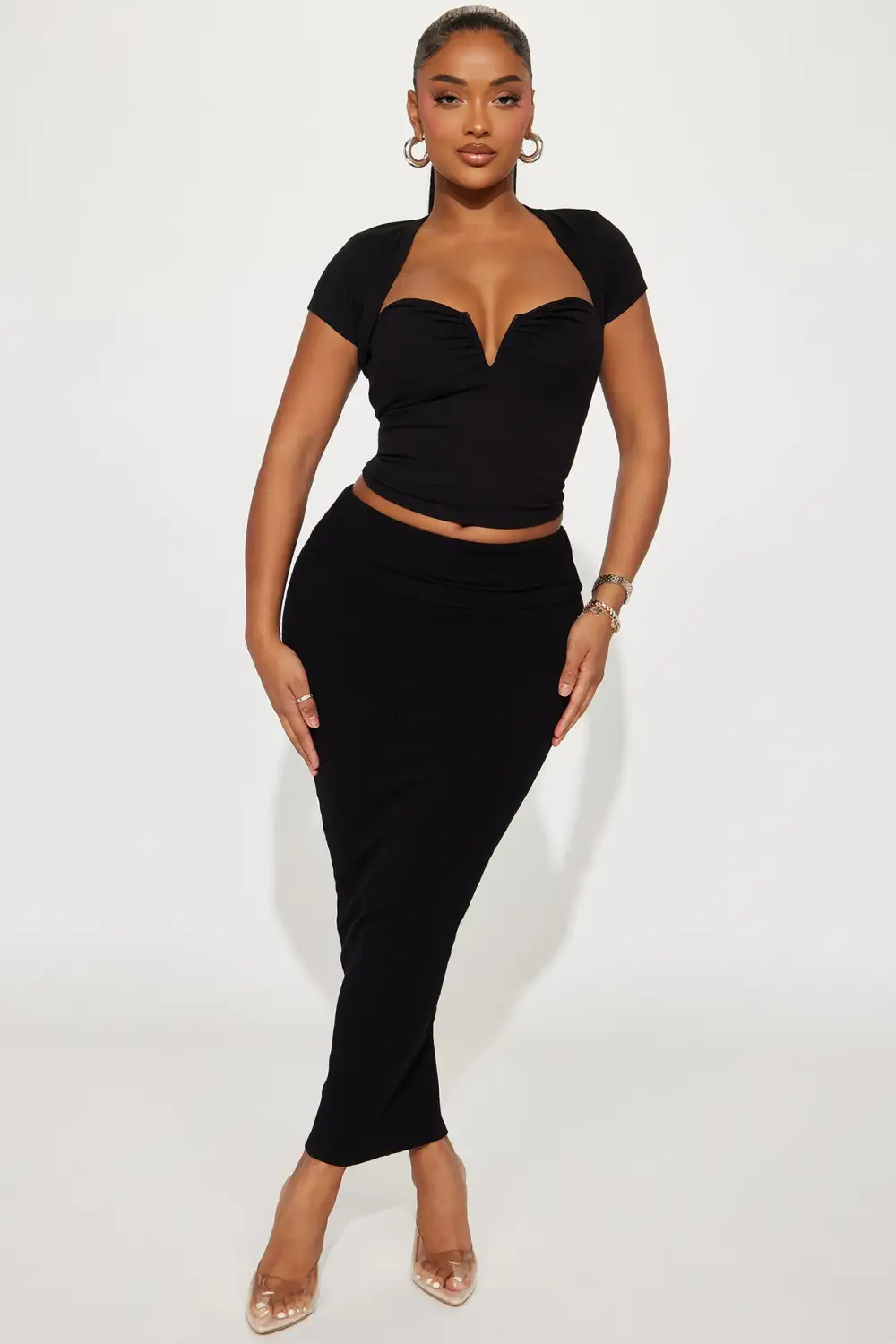 Valerie Snatched Top - Black