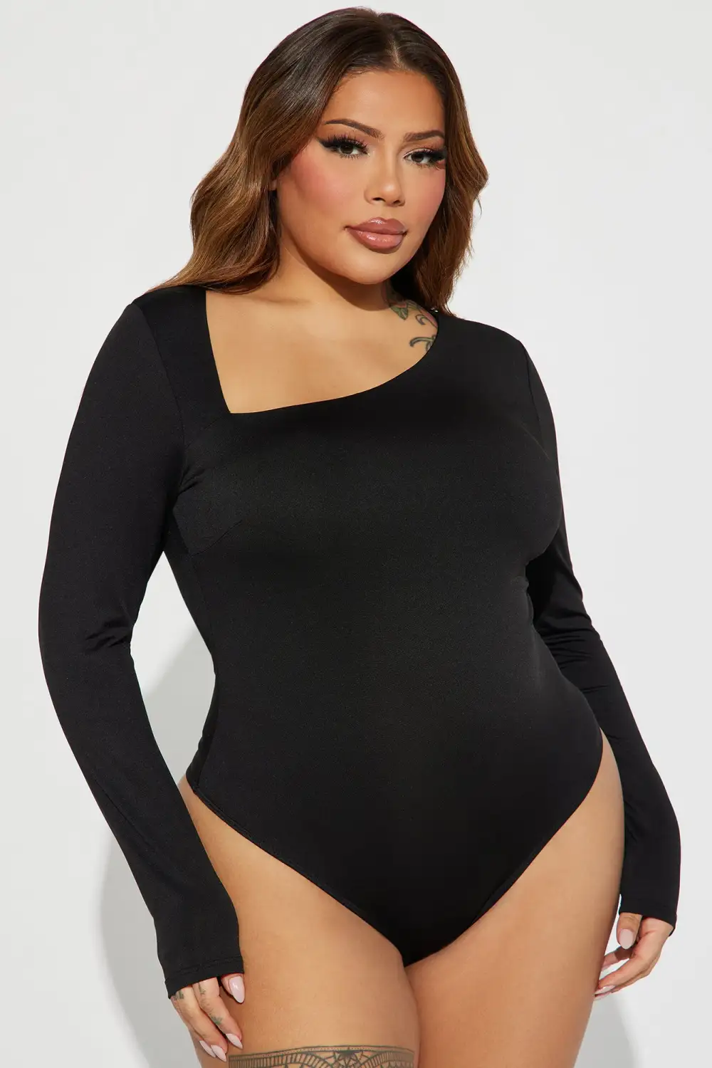 Melina Long Sleeve Bodysuit - Black