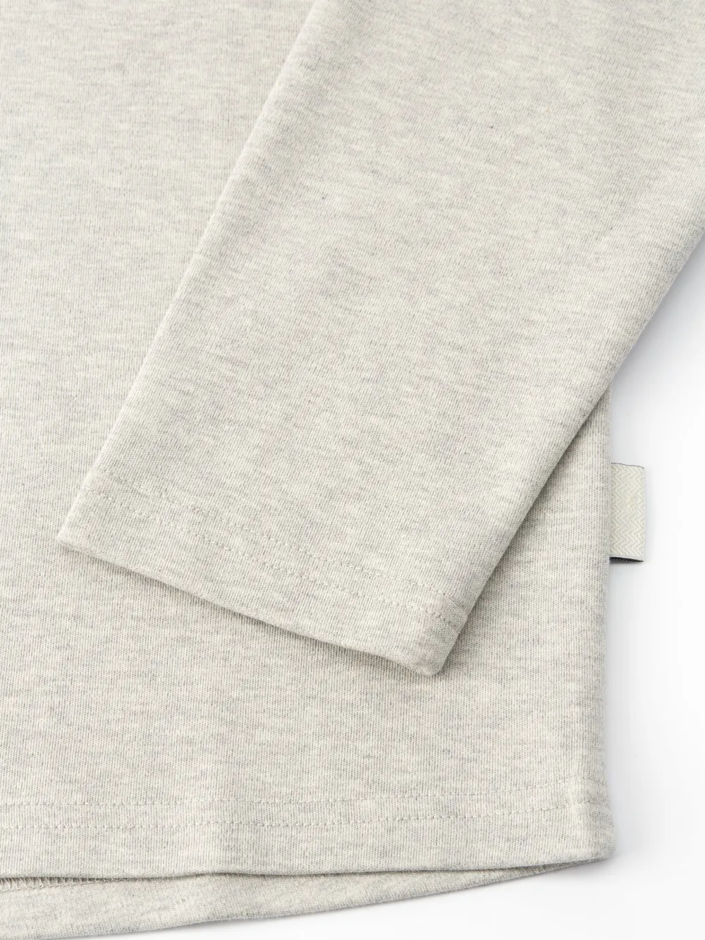 Grey Crew Neck Long Sleeve Plain T-Shirt