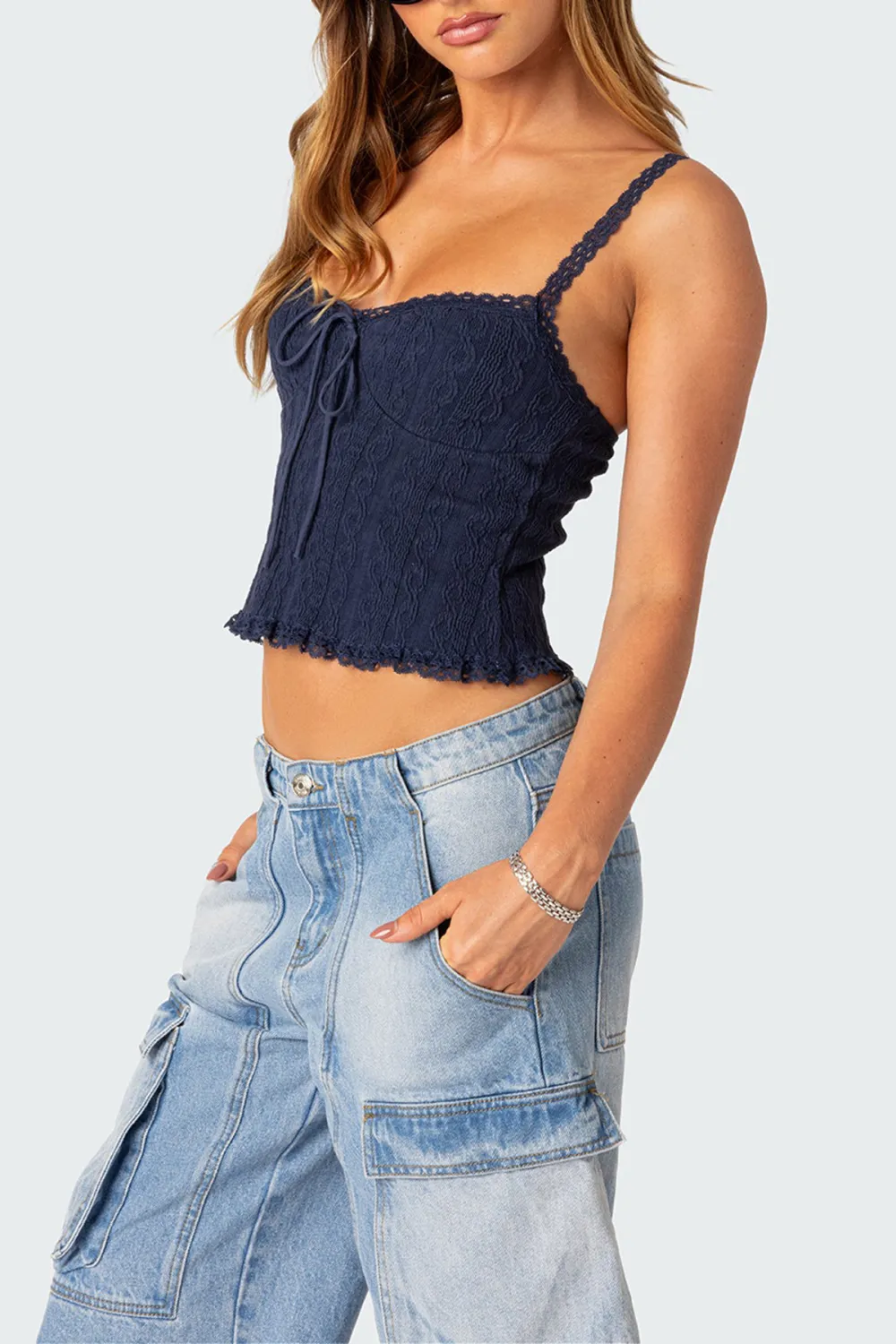 Lacey Knit Tank Top