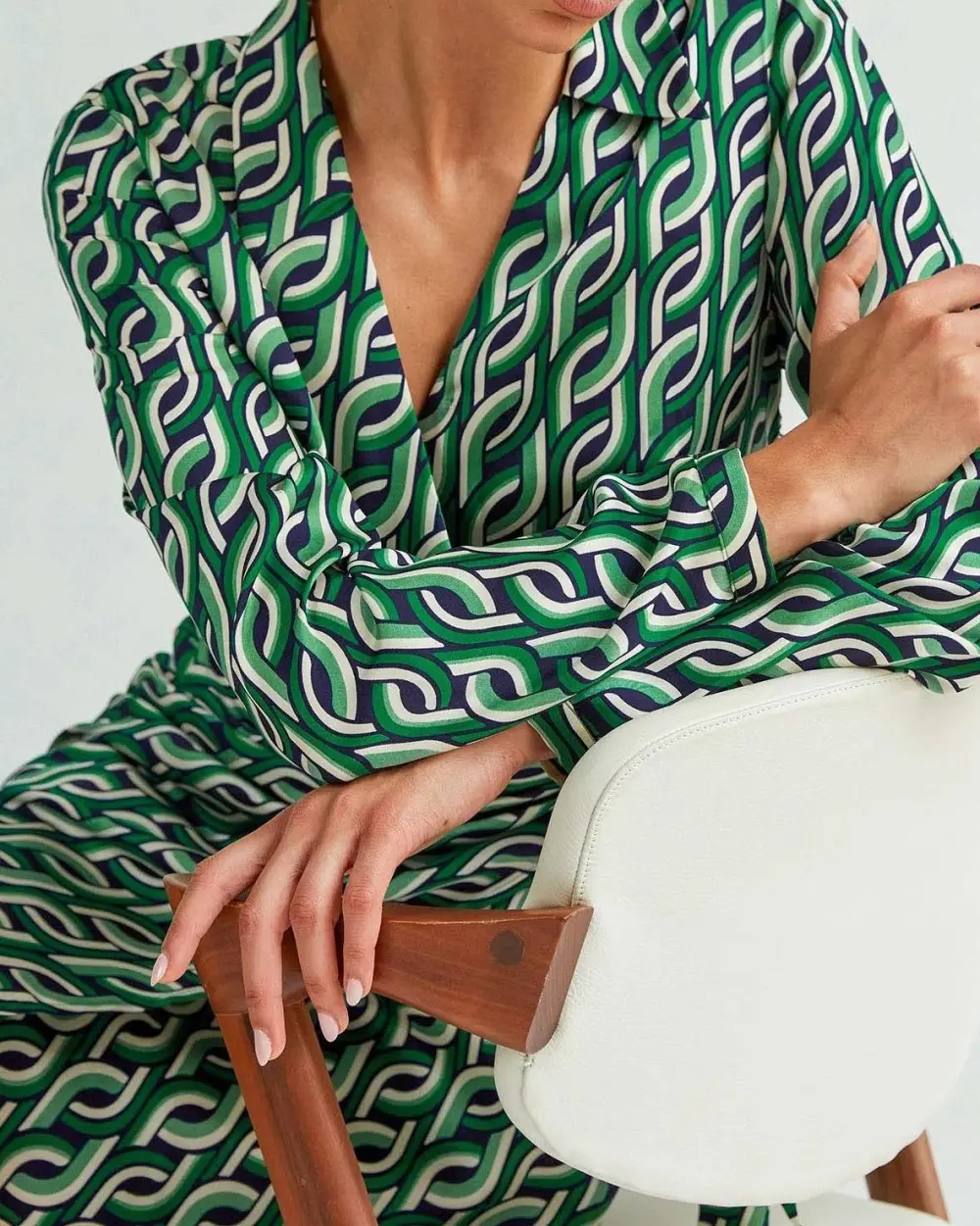 Contemporary Printed Mini Wrap Dress