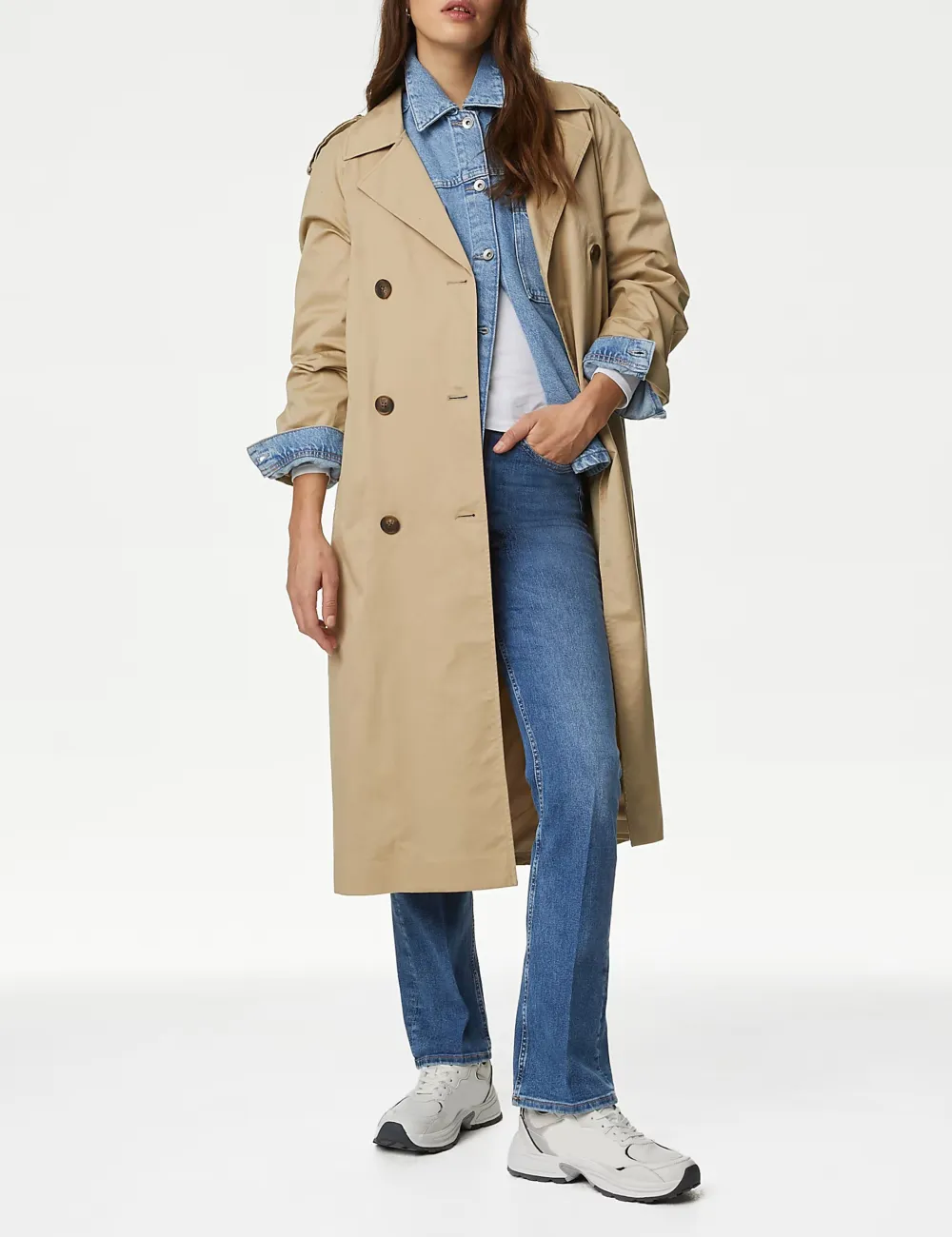 Womens Casual Slit Jeans