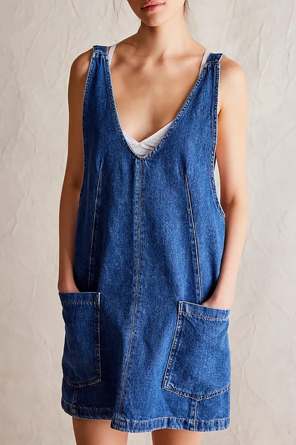 Denim Overall Mini Skirt