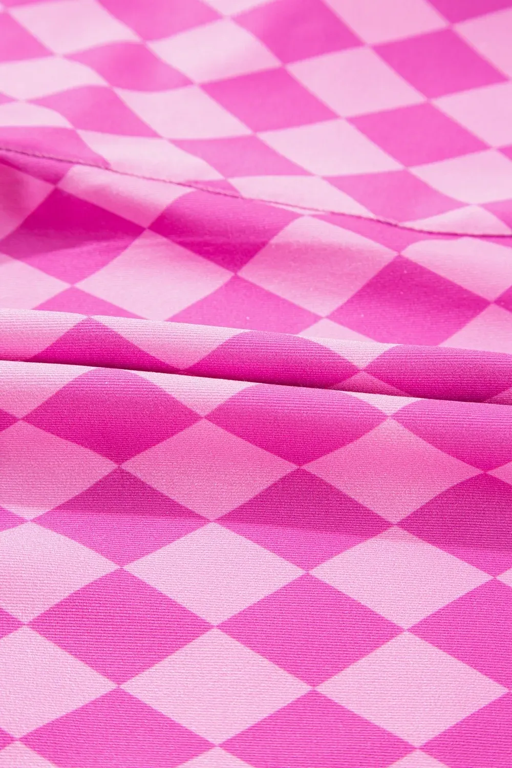 Personalized Loose Pink Plaid Hight Waist Shorts