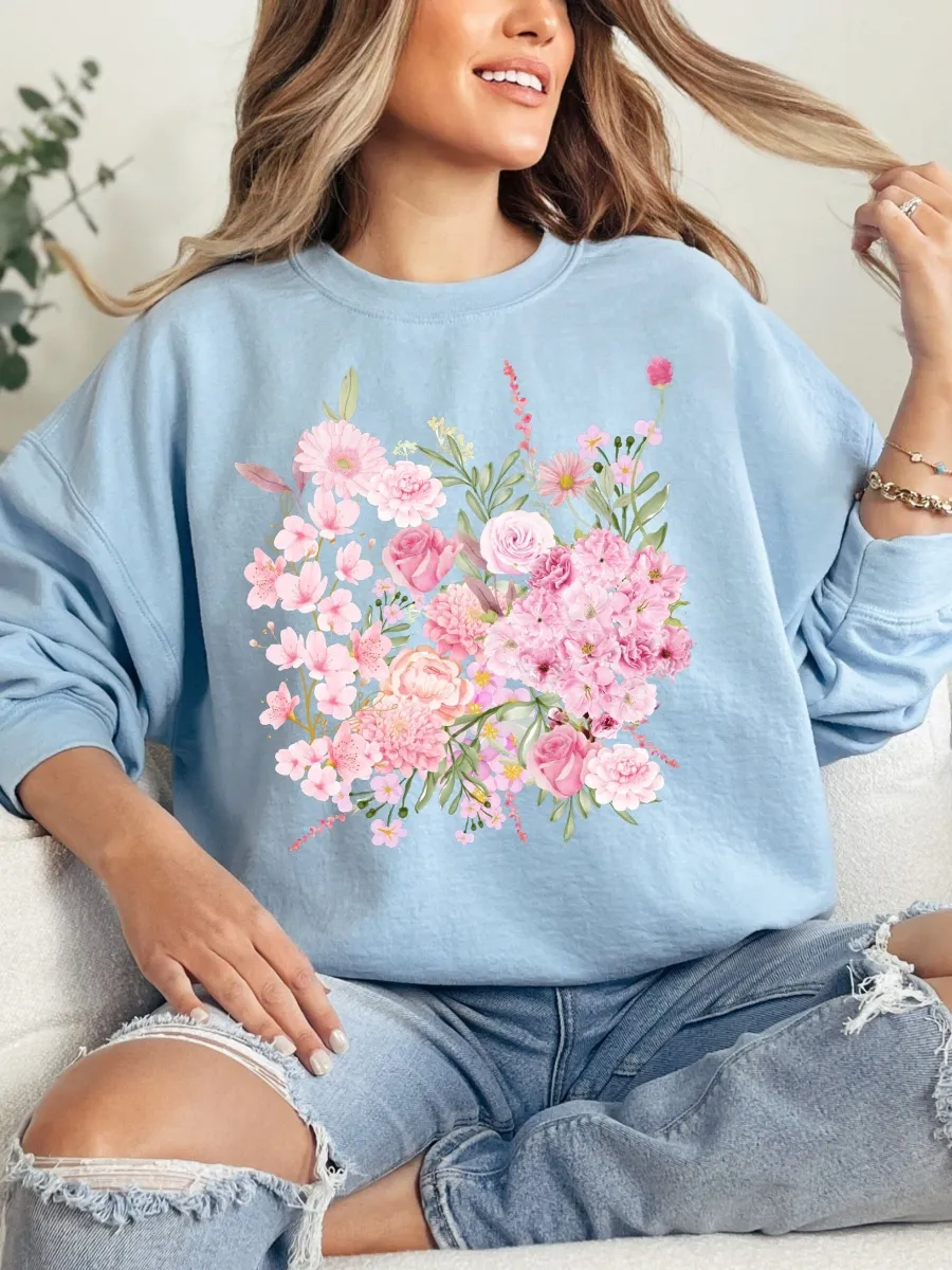 Romantic Floral Bouquet Sweatshirt