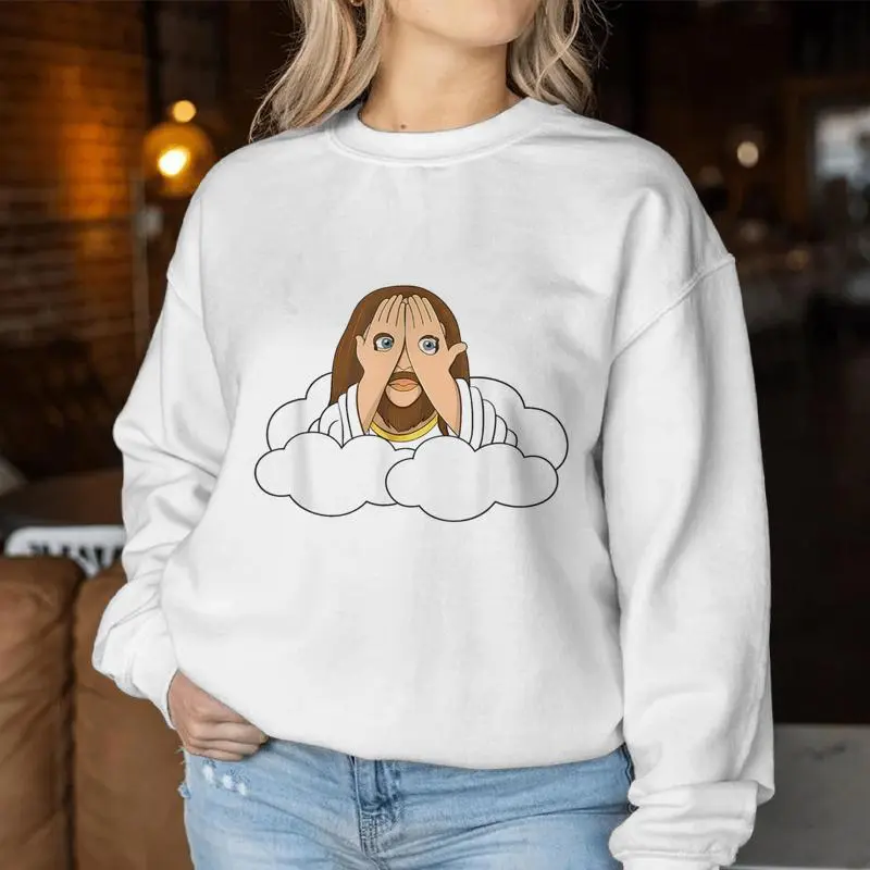 Peekaboo Jesus Christian Humor Women Women Sweatshirt