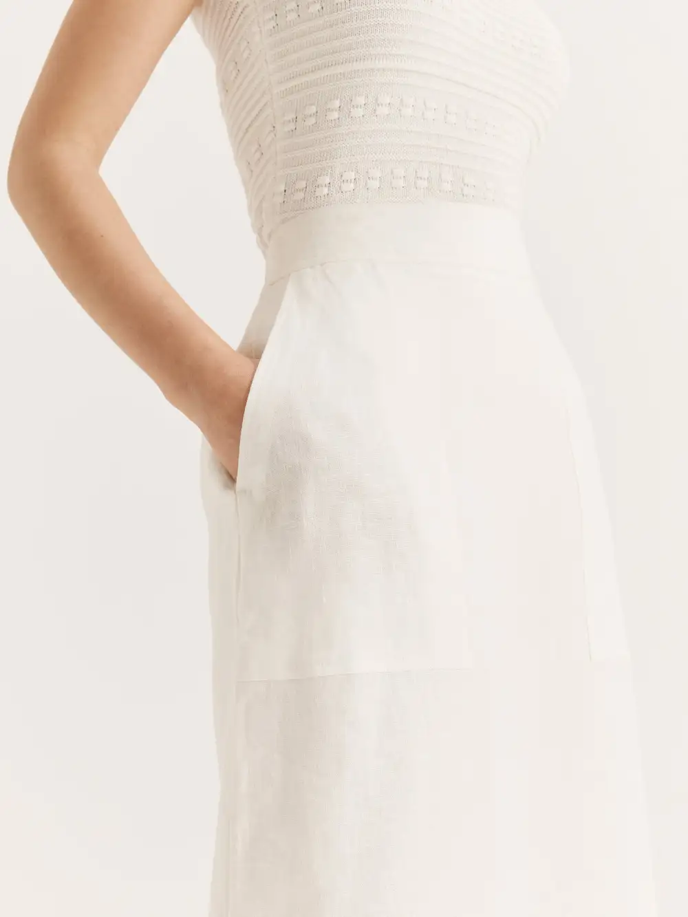 High Waisted Linen Wrap Skirts