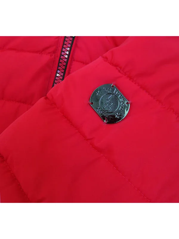 Waterproof ladies winter jacket red