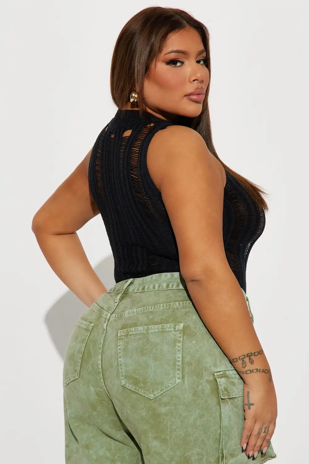 Keeping Strings Attached Bodysuit - Black