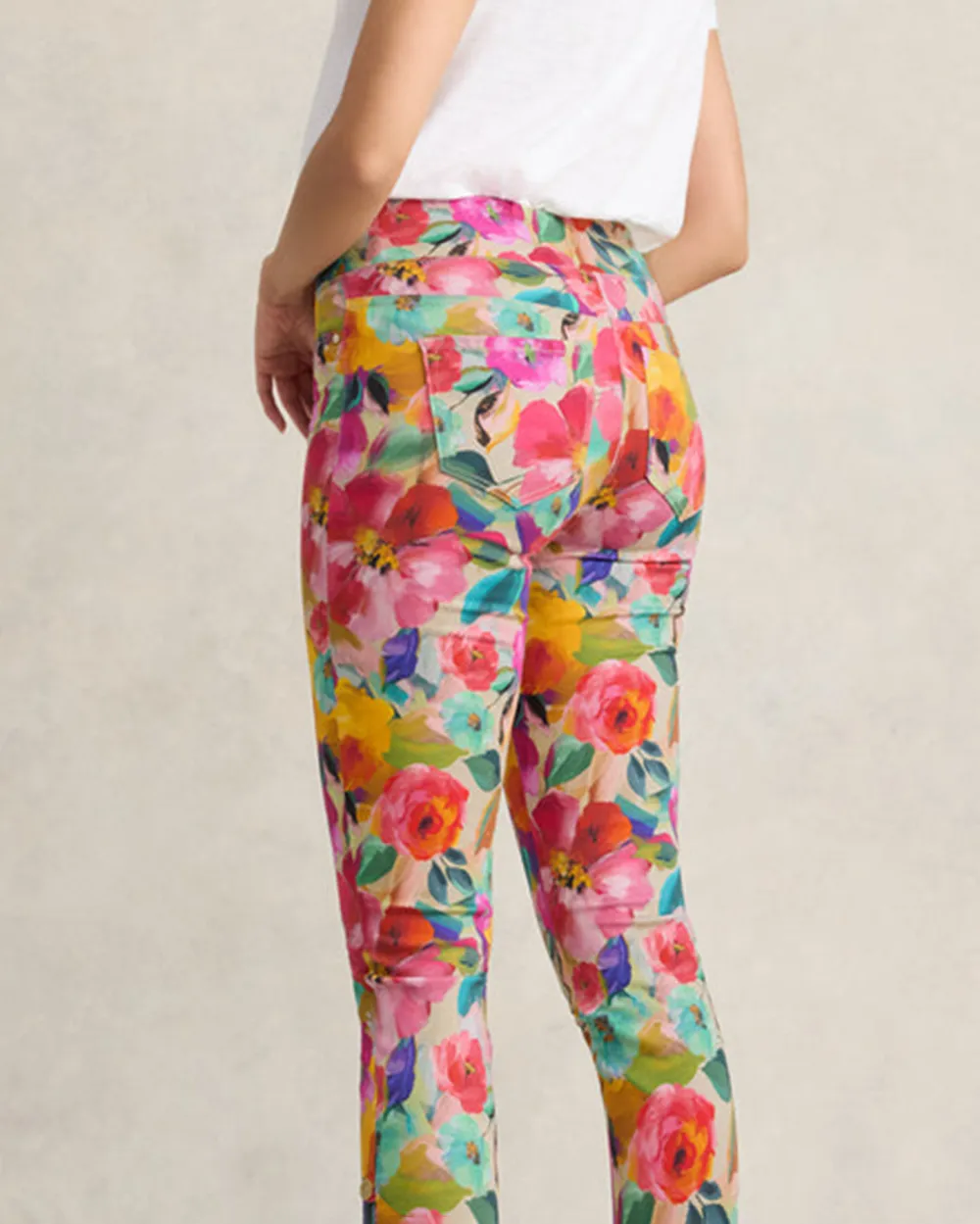 Floral Print Ankle Length Pants