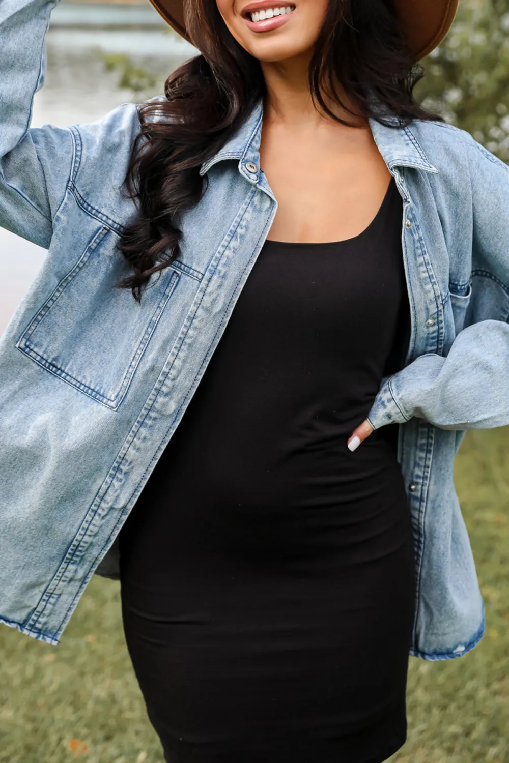 Trending Moment Light Wash Denim Jacket