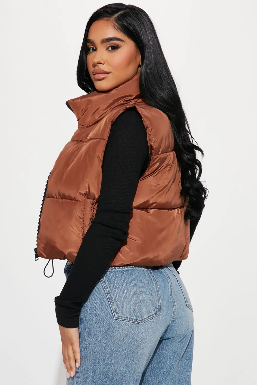 Can't Handle It Puffer Vest - Mocha