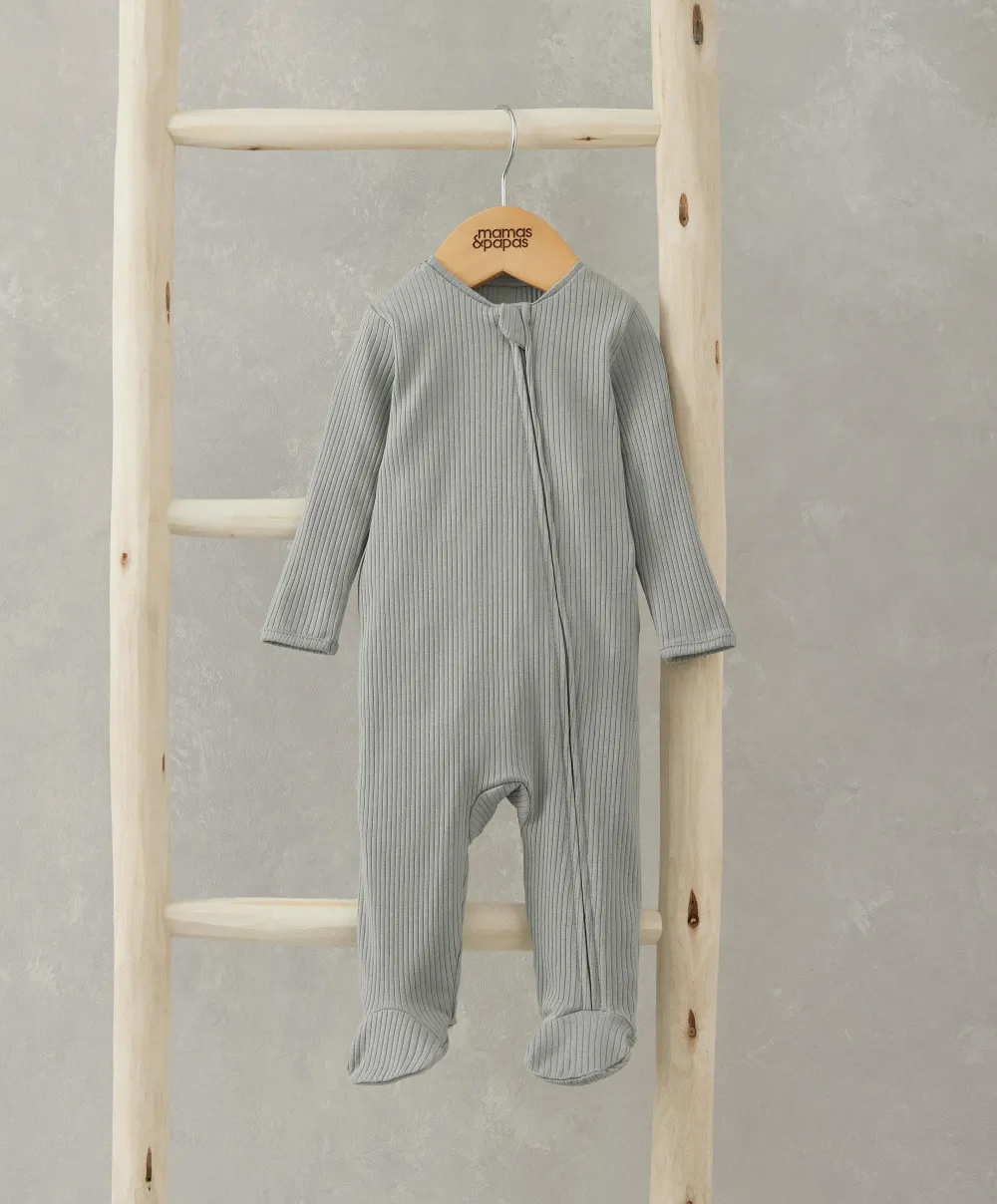 Organic All In One Sleepsuit - Sage Green