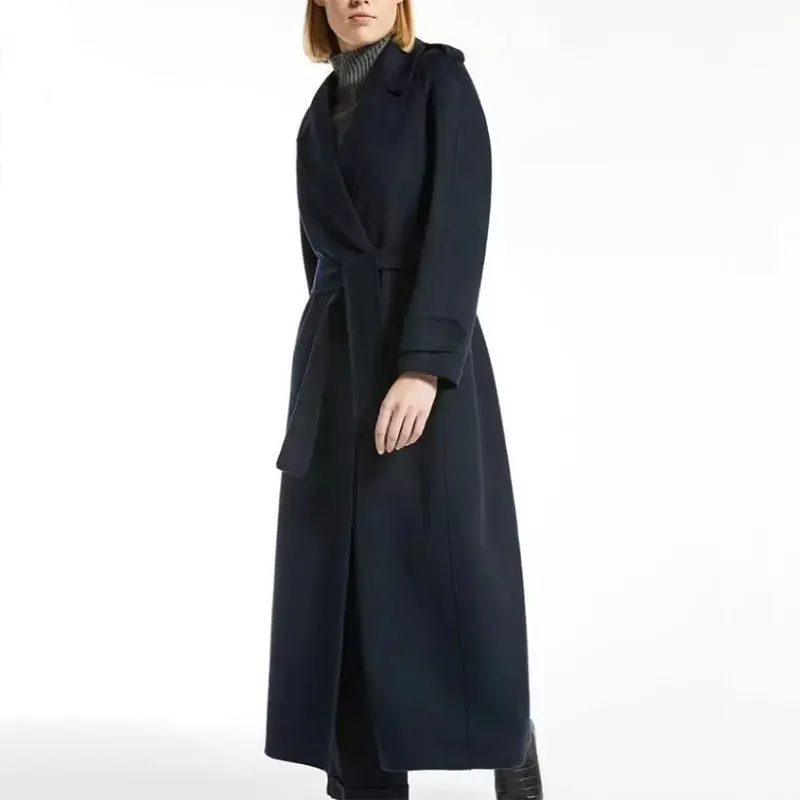 Casual long solid color thermal coat
