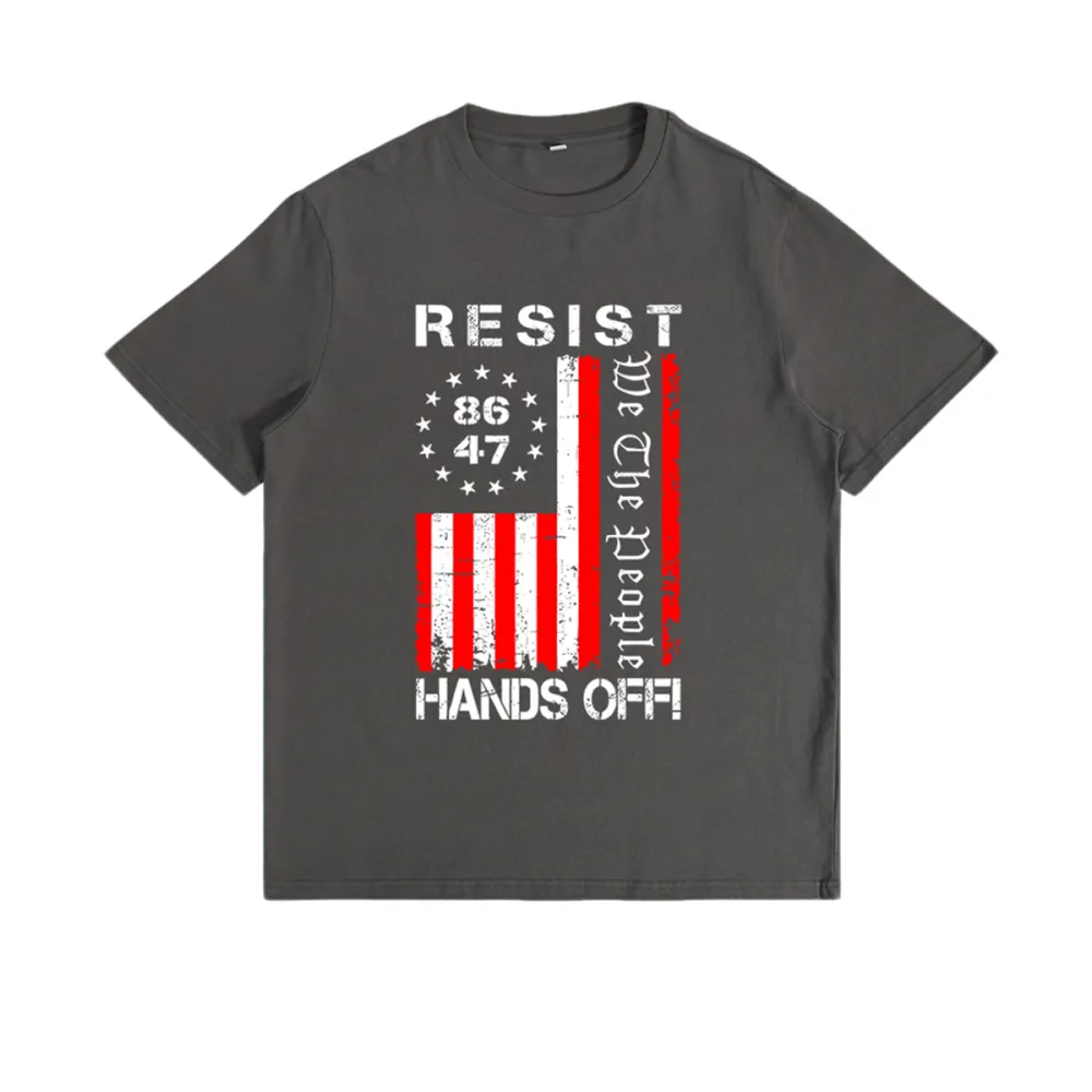 Resist Hands Off 8647 We The People American Flag Protest T-Shirt