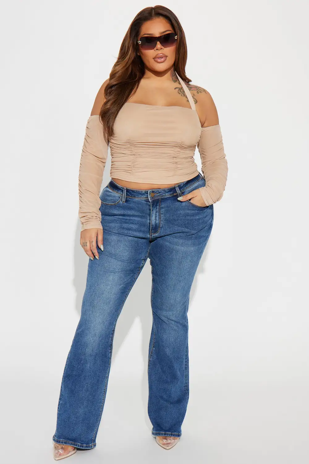 Charlette Mesh Top - Taupe