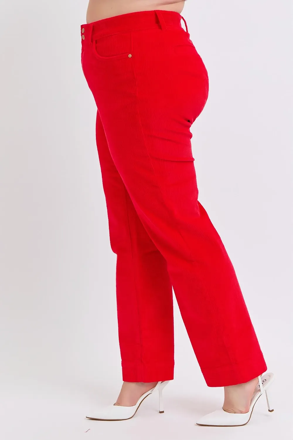 Corduroy Versatile Loose Ruby Trousers