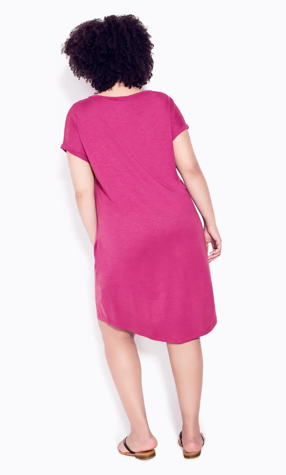 Evans Pink Pocket Casual Dress
