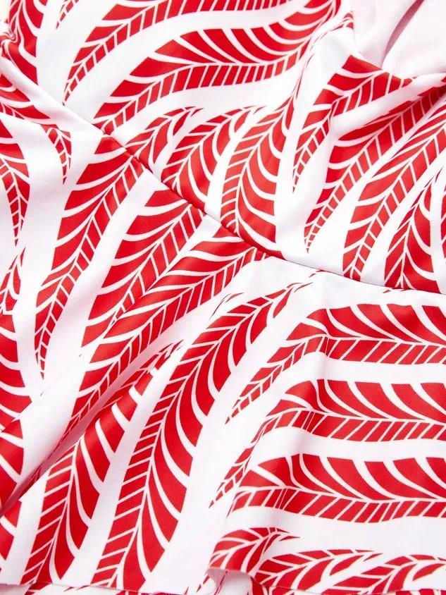 Vacation Floral Flouncing Scoop Neck Tankinis Two-Piece Set