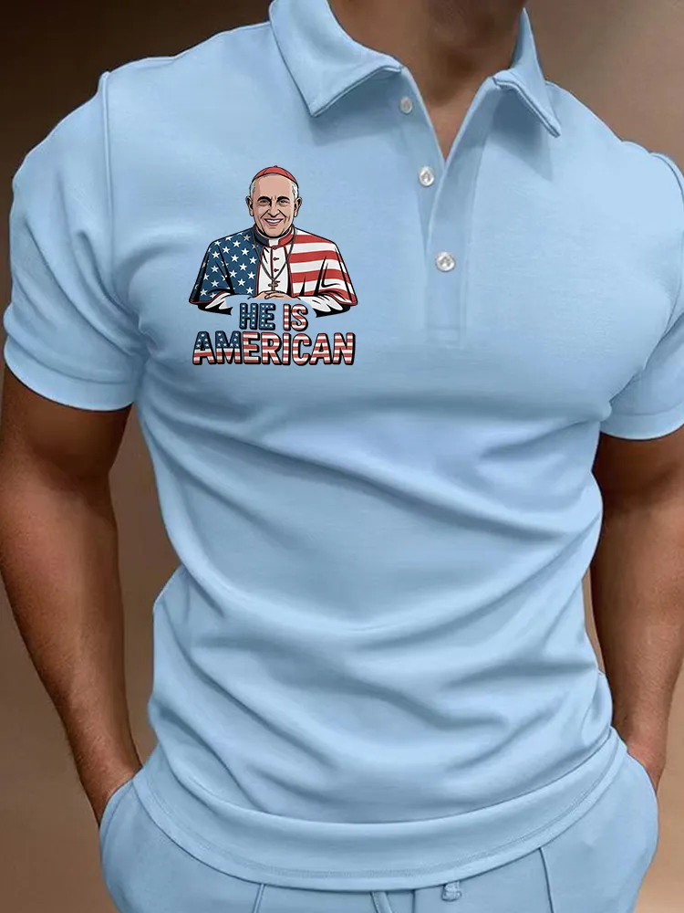 Men's He Is America Polo Shirt