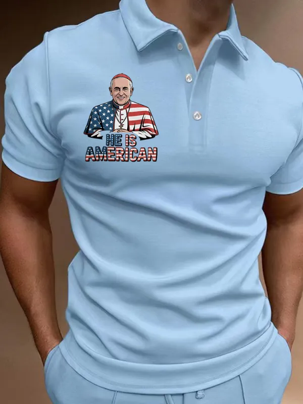 Men's He Is America Polo Shirt