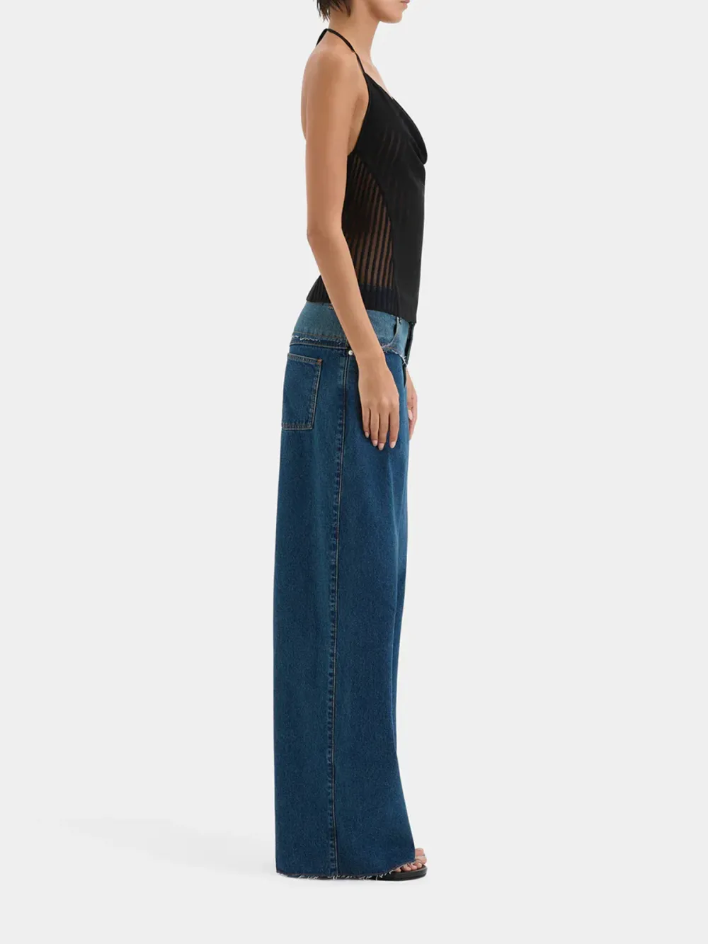 Casual Style Wide Leg Jean Indigo