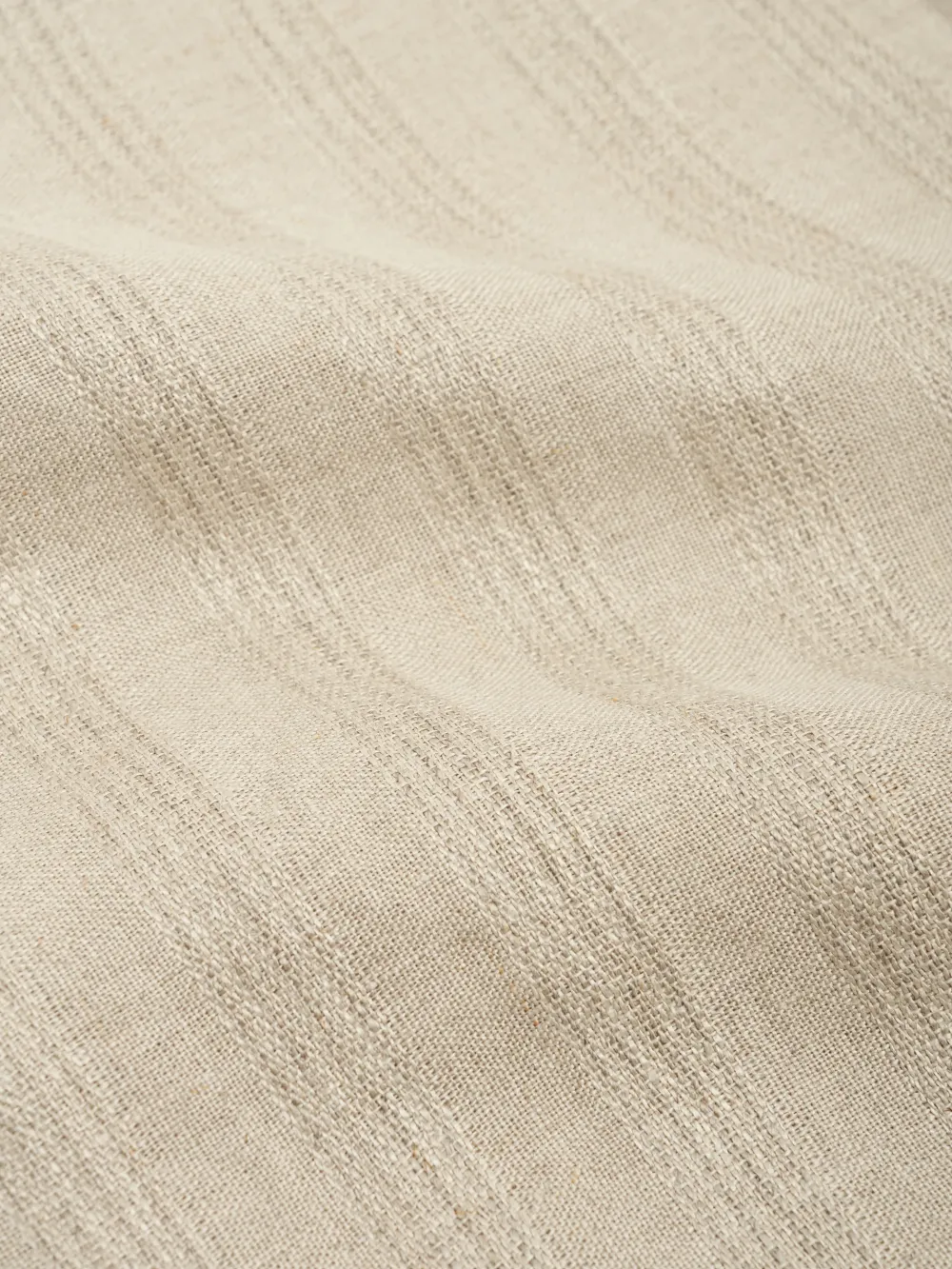 Sand Straight-Leg Belted Linen Trousers