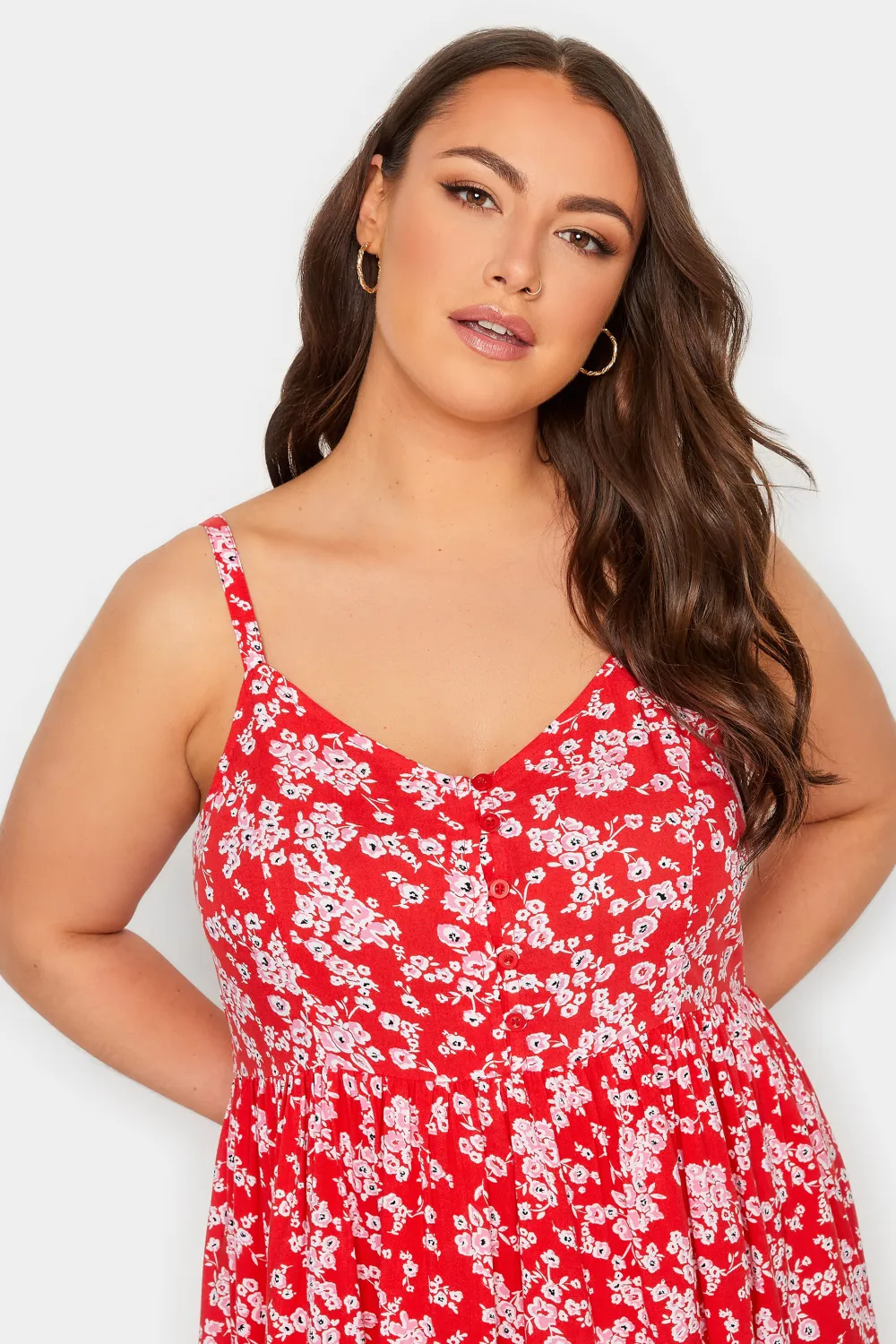 YOURS Curve Red Floral Sundress